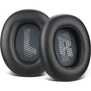 SOULWIT 교체용 이어패드-호환 모델 JBL E65/E65BT/E65BTNC/Live 650/660/770 Duet NC 오버이어 헤드폰 소음 차단 폼 두꺼운 패딩 1쌍, Potein Leathe, Black, 1개