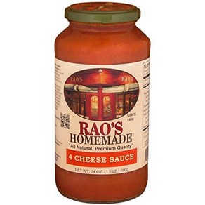 Rao's Homemade All Natual Cheese Sauce 24 Ounce (Pack of 4) Rao의 홈메이드 천연 치즈 소스 24온스(4팩), 680g, 4개