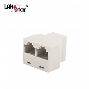 랜 커플러 CAT5E RJ45 UTP Y형 랜선 연장 연결 젠더 LS-CUP-YD8P, 1개