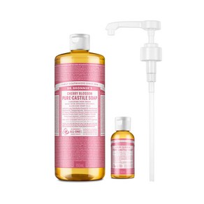 닥터브로너스 캐스틸 솝 체리블라썸 950ml+60ml+펌프 세트, 1세트