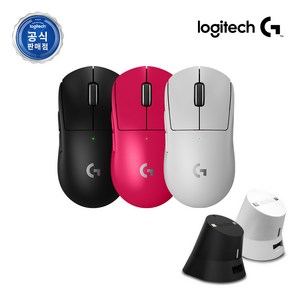 로지텍코리아 로지텍 G PRO X SUPERLGIHT 2 + 무선 충전독 세트, 0 PINK 마우스 + WHITE 충전독