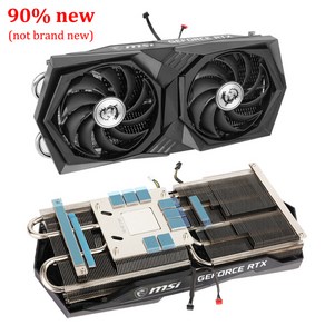 저소음 MSI 3060 3060Ti 게임용 X 듀얼 팬 비디오 카드 쿨러 용 풍량 그래픽 카드 방열판, 01 New Heatsink, 01 Black, 01 없음 RGB, [02] 90 new heatsink, 1개