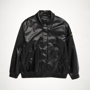 내셔널지오그래픽 N223MJP904 블루종 비건 레더 자켓 CARBON BLACK 749989