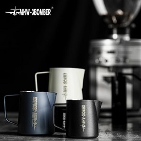 MHW-3BOMBER 5.0 스팀피쳐 밀크저그 라떼아트 500/600/700ml 스팀피처, 400ml, 유광 실버, 1개