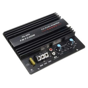 12V 600W 앰프 보드 모노 자동차 오디오 파워 앰프 강력한베이스 서브 우퍼 AMP PA-60A, 하나, 검은색