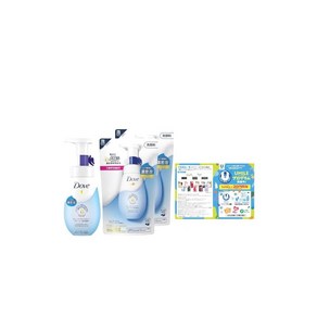 Dove(더블) 뷰티 모이스처 크리미 거품 세안제 본체+리필용 150ml + 125ml X 2개 증정