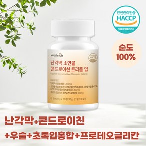 웰리치 난각막 소연골 콘드로이친 트리플업 60정, 1박스