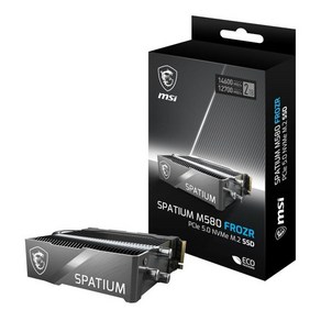 MSI Gaming SPATIUM M580 PCIe 5.0 NVMe M.2 2TB FROZR Intenal SSD (PCIe Gen5 NVMe 1.4 M.2 2280 Rea, MSI Gaming SPATIUM M580 PCIe 5, 1개