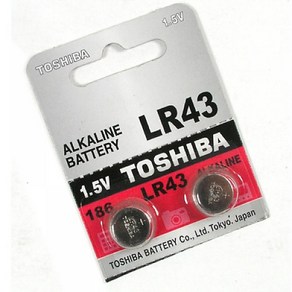 TOSHIBA 수은전지 LR43 1.5V, 1개