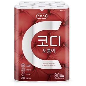 코디 도톰이 3겹 30m*30롤 롤화장지, 30m, 30개입, 3개