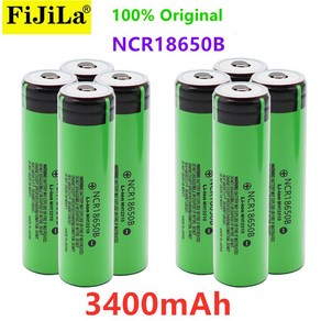 100% 원본 NCR18650B 3.7v 3400mAh 18650 충전 리튬 배터리 파나소닉 손전등 배터리 + 첨단 배터리