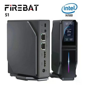 FIREBAT S1 미니 PC 알더 레이크 N100 12 세대 16GB 512GB DDR4 게이머 데스크탑 WiFi5 BT4.2 컴퓨터 RGB 시각화, 512 US