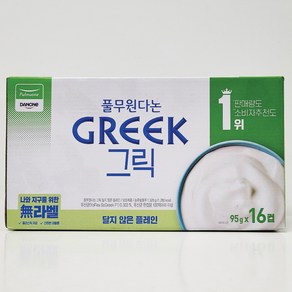 코스트코 풀무원 다논 그릭요거트 95g X 16개/( 아이스박스+아이스팩 ) 배송, 90g, 16개