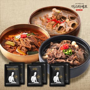 미스타셰프 갈비탕 600g x 2팩 + 육개장 600g x 2팩 + 버섯뚝배기불고기 400g x 2팩, 1개