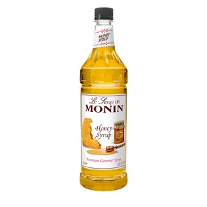 33.8 Fl Oz (Pack of 1) Monin - Honey Syup Smoot 33.8 Fl Oz(1팩) Monin - 허니 시럽 부드럽고 달콤한 허니 맛 차, 1개, 1L