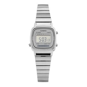 카시오 CASIO LA670WA-7SDF (LA670WA-7S) 은장 디지털 여성 메탈시계 30X24mm