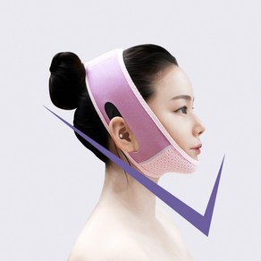 [아데미] 이즈코리아 브이코르셋 얼굴 불독살 이중턱 턱살관리 리프팅 브이라인 V밴드, 퍼플핑크, 없음, 1개