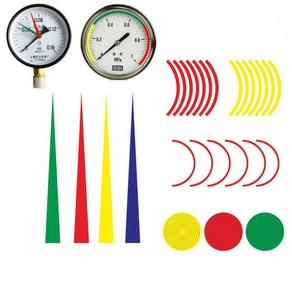 압력계 스티커 안전범위 표시 화살표 포인터 게이지, F형 (10cm) - 그린 10개, 10개