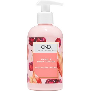 일본직발송 6. CND(시에누디) CND 감각 핸드 바디 로션 블랙 체리 육두구 245ML 젊음 블랙 체리 육두구, 1개