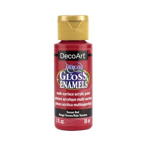 공예몰 DecoAt Ameicana Gloss Enamels Acylic Paint 2oz 5 Tuscan Red 데코아트 아메리카나 고광택 유리 세라믹 물감