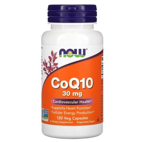 코큐텐 코엔자임큐텐 NOW 푸드 CoQ10 30mg 120mg, 180정, 1개