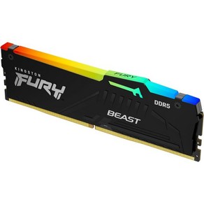 Kingston킹스턴 퓨리 비스트 RGB 64GB 2x32GB 6400MT/s DDR5 CL32 데스크톱 메모리 AMD 엑스포 플러그 앤 플레이 2종 키트 KF564C32BEA, 6800MT/s_16GB