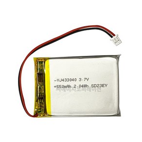 YJ 리튬폴리머배터리 KC인증충전지 3.7V YJ433040 550mAh, 1개