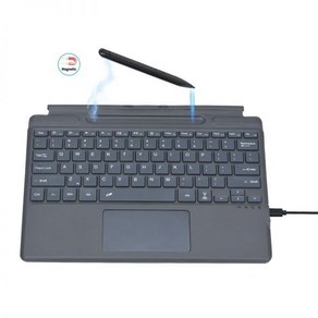 마이크로소프트용 다채로운 빛 터치 Prox 태블릿 키보드 Surface Pro 3 4 5 6 78 호환 블루투스 Go1 23