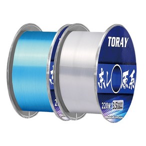 TORAY 일본 직수입 토레이 나일론 모노 싱킹 낚시줄 원줄 목줄 겸용 220M, 투명색, 2.5호, 1개