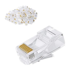 한수위 RJ45 커넥터 200개 세트 CAT 5e 8P8C 랜 플러그