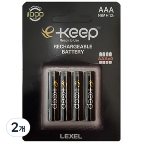 EKeep 1000mAh 고용량 AAA 충전지