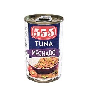 필리핀 555 튜나 메차도 참치 통조림 캔 155g / TUNA MECHADO HALAL, 1개