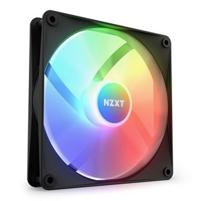 NZXT F120 RGB 코어 120mm 허브 장착 팬 개별 주소 지정 가능한 8개의 LED 반투명 블레이드 높은 정압 및 공기 흐름 조용한 작동 PWM 제어 CAM 소프트웨어, RGB High Static Pessue_Black, White, RGB High Static Pessue, Black_RGB High Static Pessue, 1개