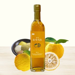 초산정 오곡 유자식초 500ml/산성식단 체질개선/1년 이상 땅속 황토옹기 숙성/발효식초/한상준식초, 1개, 500ml