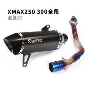 XMAX250 xmax300 아크라포빅 머플러 중국산 튜닝 마후라, D, 1개