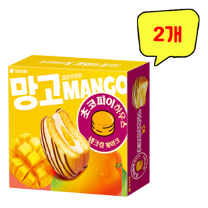 오리온 2025 한정판 초코파이하우스 망고 생크림 케이크, 2개, 384g