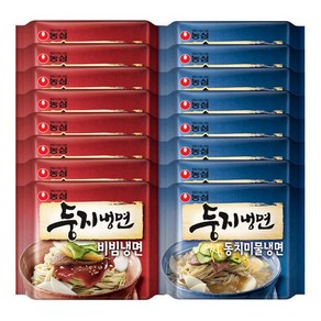 농심 둥지냉면 비빔냉면8봉+동치미8봉(총16개), 16개