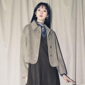 더엣지 22FW 울 블렌디드 크롭 자켓 1종