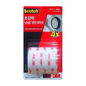 3M 스카치 초강력 VHB 양면테이프 5515 50mm x 1.5m, 1개