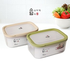 마이스타일 소담 밀폐용기 직사각5호 1300ml