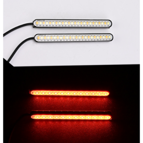 데일리쇼핑 오토바이 12V LED 깜빡이 윙카 방향지시등 윙커 라이트바 브레이크등 미등 후미등 스쿠터 튜닝, 2개