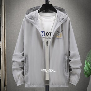 쥬엔리치 4XL-9XL 바람막이 남성 빅사이즈 후드 점퍼 남자 캐주얼 자켓 잠바 봄 여름 루즈핏