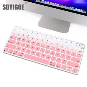 터치패드 휴대용 키보드 매직 패드 탭 데스크탑 PC 애플 무선 커버 ( 릴리스) A2450 A2449 IMAC 스티커 보호기 실리콘 미국, US- type clea