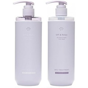 일본직발송 6. OFF RELAX OR 스파 샴푸 헤어 트리트먼트 세트 실키 나이트 리페어 각 460ML 바이올렛 사