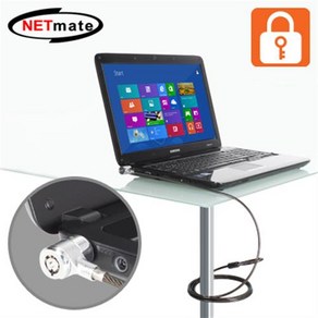 NETmate 노트북 도난방지 와이어 잠금장치 키 타입, 1개