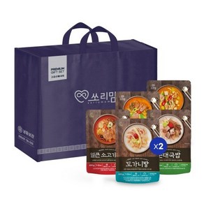 쏘리맘 탕류 5종 각 2팩 선물 세트 총10팩 각 600g, 1세트