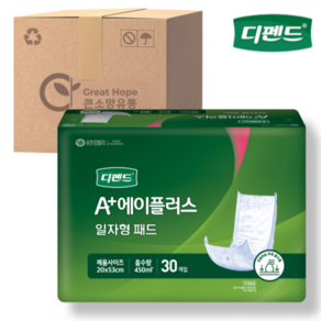 디펜드 에이플러스 일자형 30매x6팩(180매) 박스, FREE(onesize), 30개입, 6개