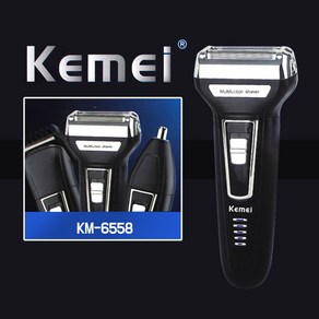 도매천국 KEMEI 3in1 충전면도기 (면도기+콧털제거기+이발기), 상세페이지 참조