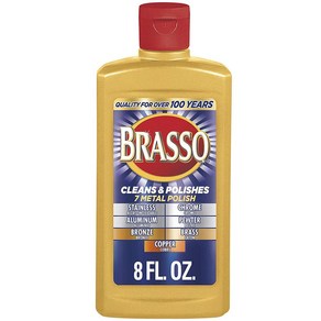 브라소 메탈 브론즈 다목적 광택제 클린폴리쉬 Basso Multi-Pupose Metal Polish 8oz, 1개