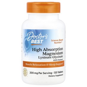 Docto's Best 고흡수 마그네슘 120정 3팩 High Absoption Magnesium, 3개